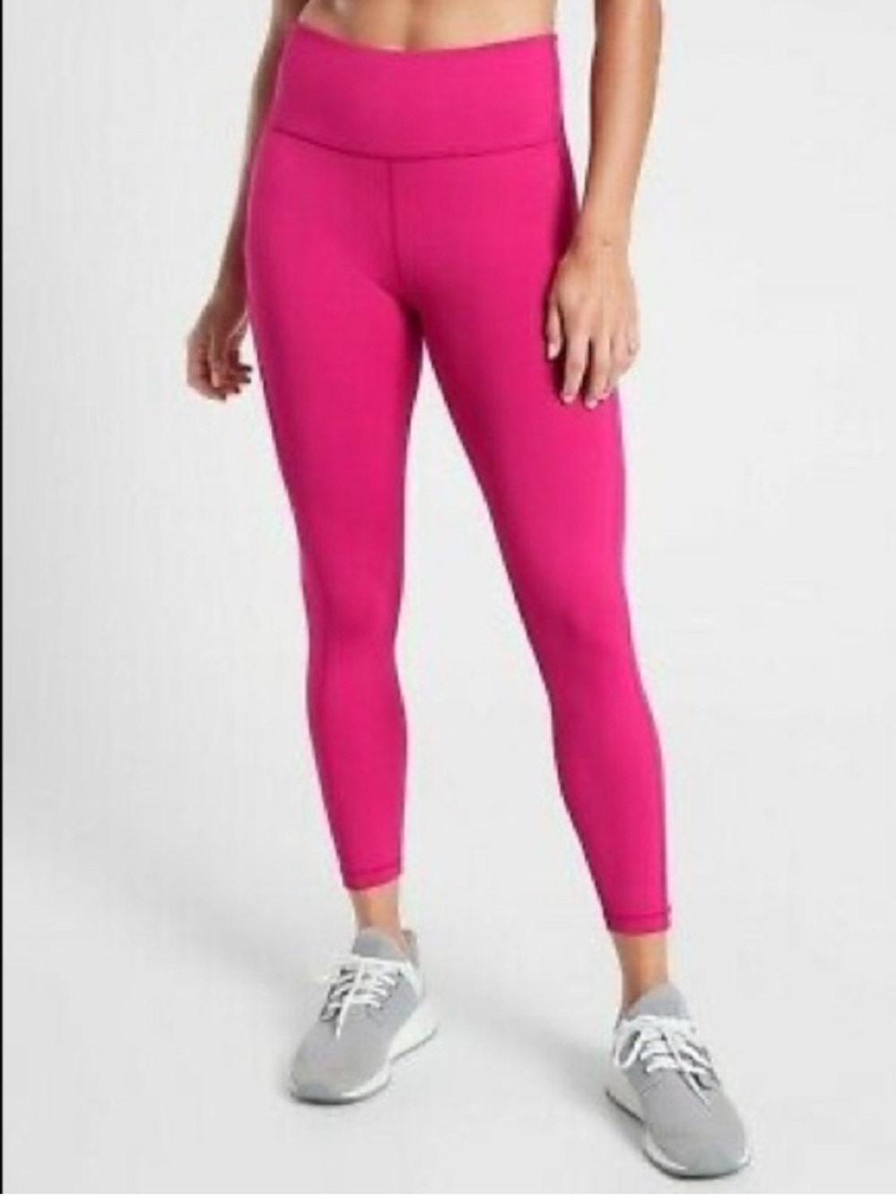 Athleta Salutation Stash Pocket Legging Hot Pink Fuscia Size XS 22” Capri